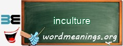 WordMeaning blackboard for inculture